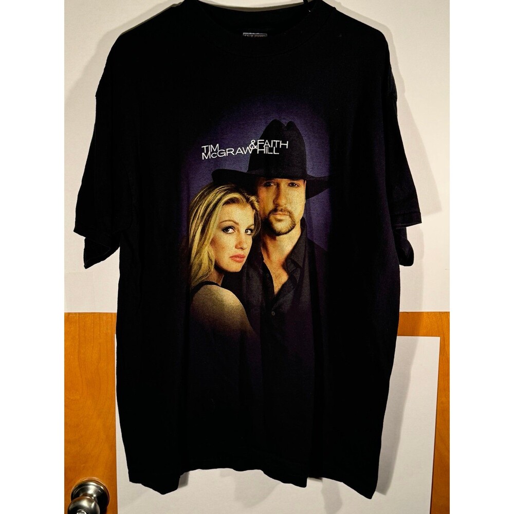 Vintage Tim McGraw Faith Hill Black 2000 Soul2Soul Tour Shirt Men’s XL